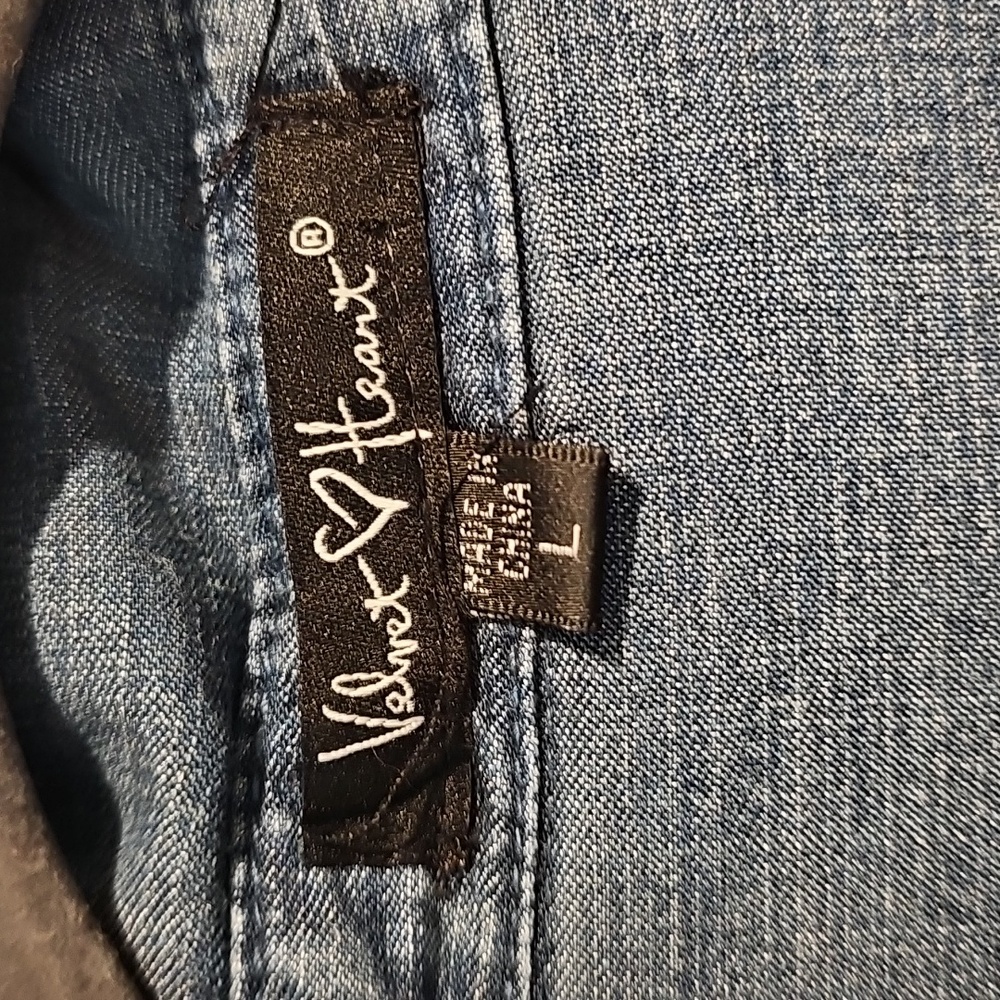 Velvet Heart Indigo Denim Dress With Pockets Size Large - Picture 4 of 4